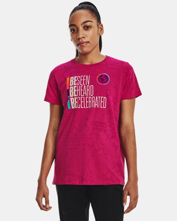 Women's UA Black History Month Short Sleeve, Pink, pdpMainDesktop image number 0